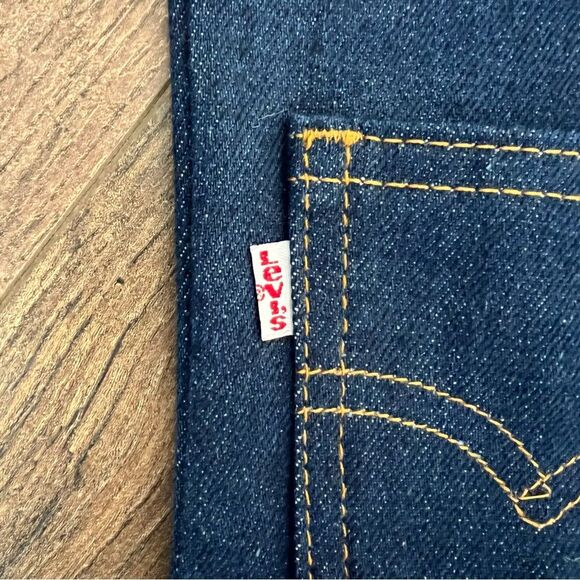 RARE Vintage 70s Levi’s Denim Jean Christmas Stocking Sock Indigo Blue USA - Picture 4 of 13